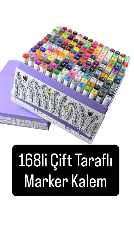 ÇİFT TARAFLI MARKER 168Lİ SET